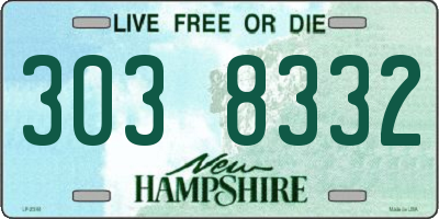 NH license plate 3038332