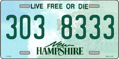 NH license plate 3038333