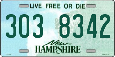 NH license plate 3038342