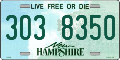NH license plate 3038350