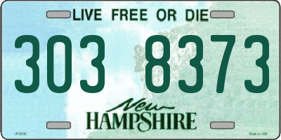 NH license plate 3038373