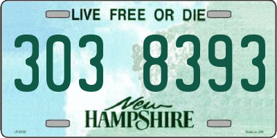 NH license plate 3038393