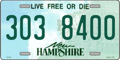 NH license plate 3038400