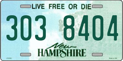 NH license plate 3038404