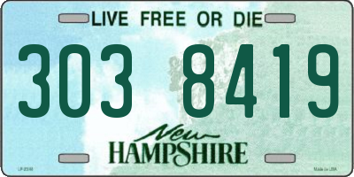 NH license plate 3038419