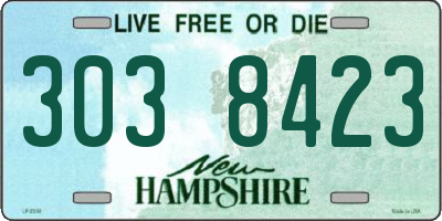 NH license plate 3038423