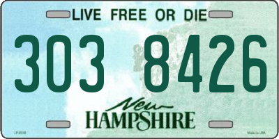 NH license plate 3038426