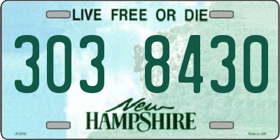NH license plate 3038430