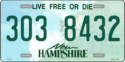 NH license plate 3038432