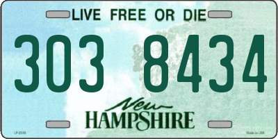 NH license plate 3038434