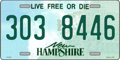 NH license plate 3038446