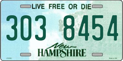 NH license plate 3038454