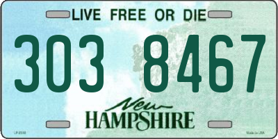 NH license plate 3038467