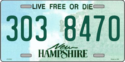 NH license plate 3038470