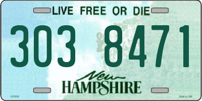 NH license plate 3038471