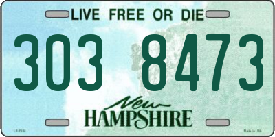 NH license plate 3038473