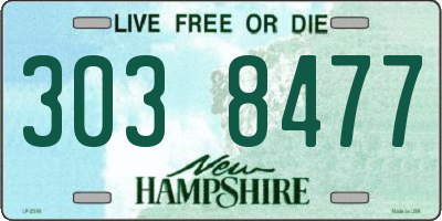 NH license plate 3038477