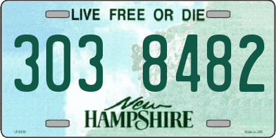 NH license plate 3038482