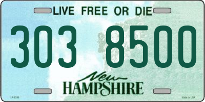NH license plate 3038500