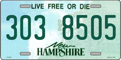 NH license plate 3038505
