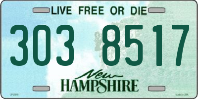 NH license plate 3038517