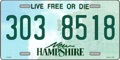 NH license plate 3038518