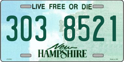 NH license plate 3038521