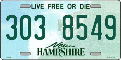 NH license plate 3038549