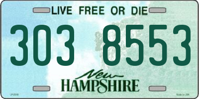 NH license plate 3038553