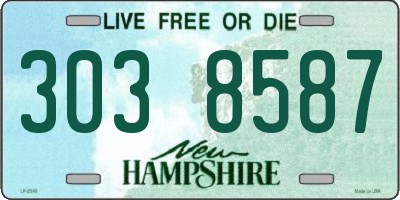 NH license plate 3038587
