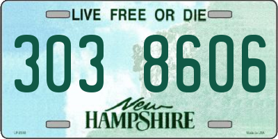 NH license plate 3038606