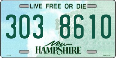 NH license plate 3038610