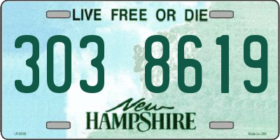 NH license plate 3038619