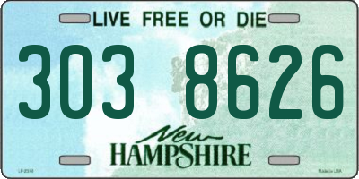 NH license plate 3038626