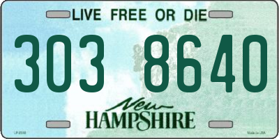 NH license plate 3038640