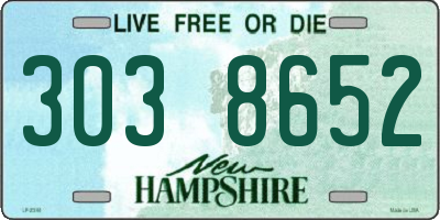 NH license plate 3038652