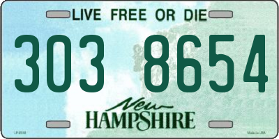 NH license plate 3038654