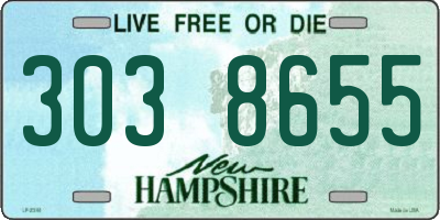 NH license plate 3038655