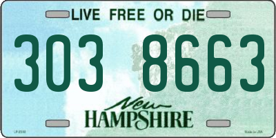 NH license plate 3038663