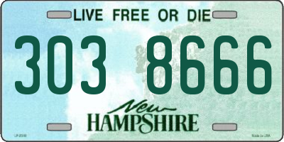 NH license plate 3038666