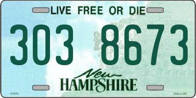 NH license plate 3038673