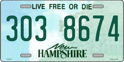 NH license plate 3038674