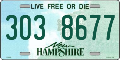 NH license plate 3038677