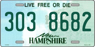 NH license plate 3038682