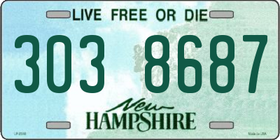 NH license plate 3038687