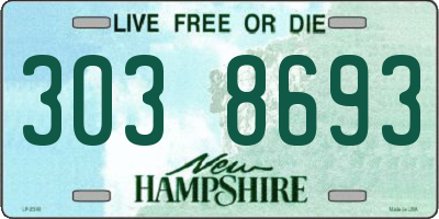 NH license plate 3038693