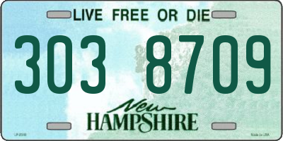 NH license plate 3038709