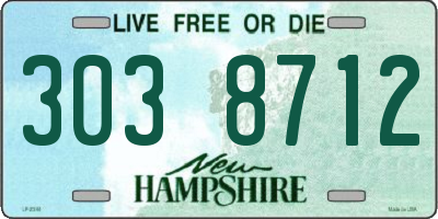 NH license plate 3038712