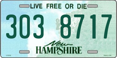 NH license plate 3038717