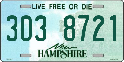 NH license plate 3038721